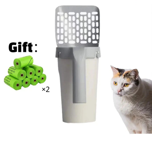 Integrated Pet Cat Litter Shovel Box